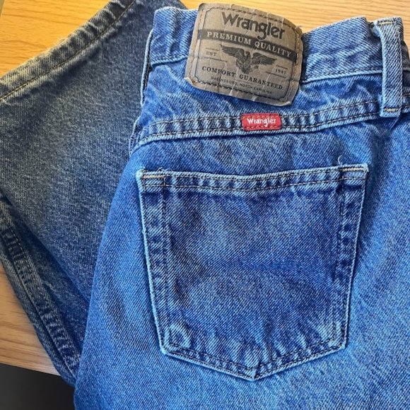 WRANGLER - Stonewash, High-Rise, Straight Leg Jeans - Size 31 - Picture 2 of 5